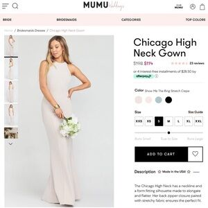 Show Me Your MuMu Cream High Neck Maxi Dress